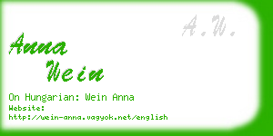 anna wein business card